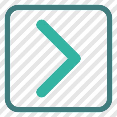 Yöne doğru vektör simgesi bir çerçeve içinde