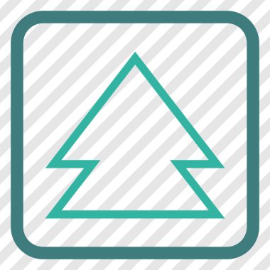 Yön yukarı vektör simgesi bir çerçeve içinde