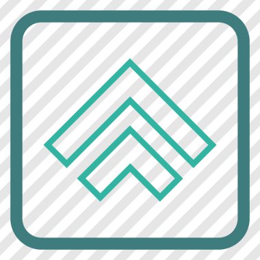 Yön yukarı vektör simgesi bir çerçeve içinde