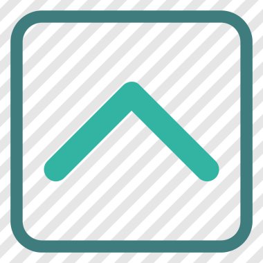 Yön yukarı vektör simgesi bir çerçeve içinde