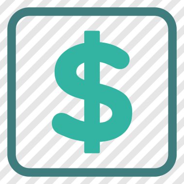 Doları vektör simgesi bir çerçeve içinde