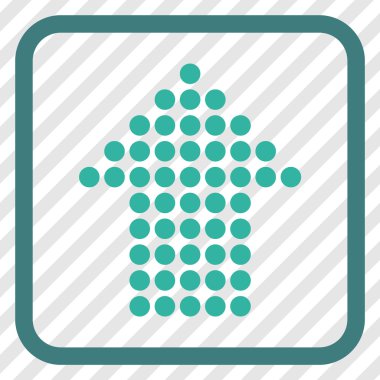 Vektör simgesi bir çerçeve içinde yukarı noktalı ok