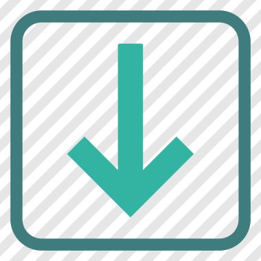 Bir çerçeve içinde ok vektör simgesi