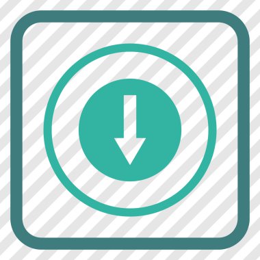 Bir çerçeve içinde yönlü ok vektör simgesi