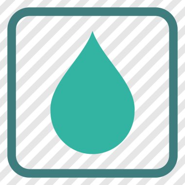 Damla vektör simgesi bir çerçeve içinde