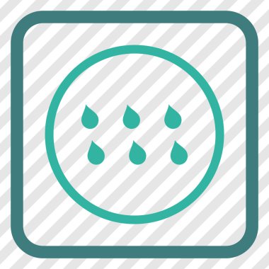 Damla vektör simgesi bir çerçeve içinde