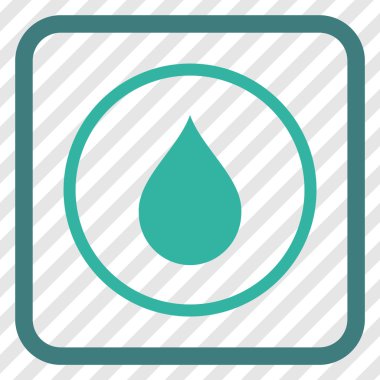 Damla vektör simgesi bir çerçeve içinde