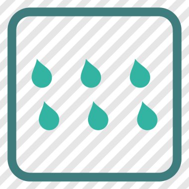 Damla vektör simgesi bir çerçeve içinde