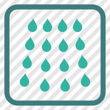 Damla vektör simgesi bir çerçeve içinde