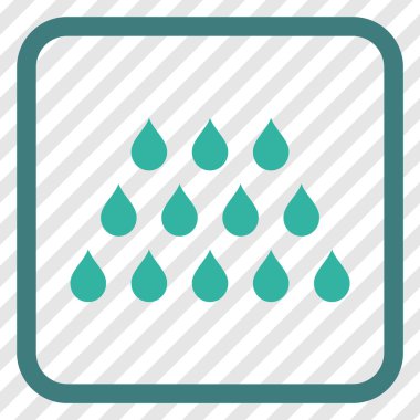 Damla vektör simgesi bir çerçeve içinde