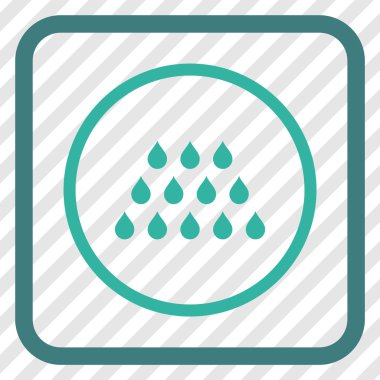 Damla vektör simgesi bir çerçeve içinde