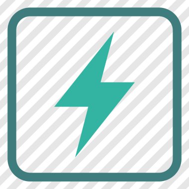 Elektrik Strike vektör simgesi bir çerçeve içinde