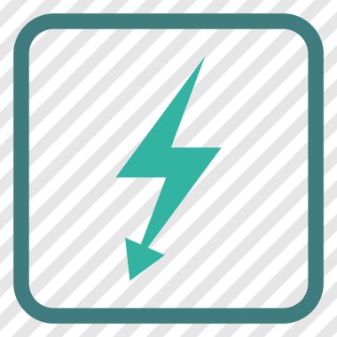 Elektrik Strike vektör simgesi bir çerçeve içinde