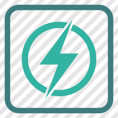 Elektrik vektör simgesi bir çerçeve içinde