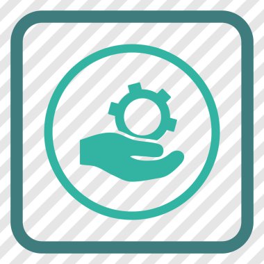 Bir çerçevedeki mühendislik hizmeti vektör simgesi