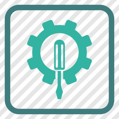 Bir çerçevedeki mühendislik vektör simgesi