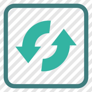 Exchange oklar bir çerçeve içinde simge vektör