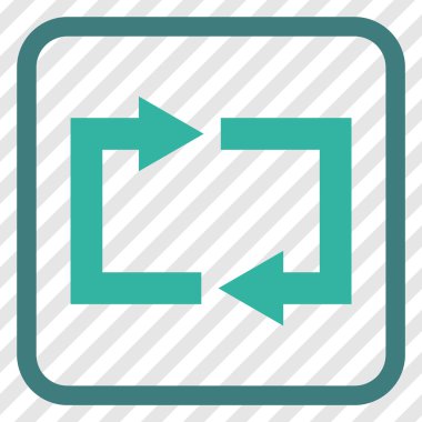 Exchange oklar bir çerçeve içinde simge vektör