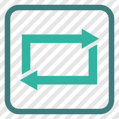 Exchange oklar bir çerçeve içinde simge vektör