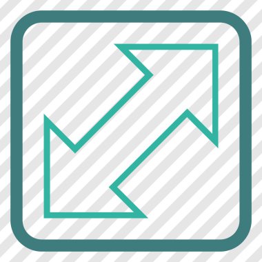 Exchange çapraz vektör simgesi bir çerçeve içinde