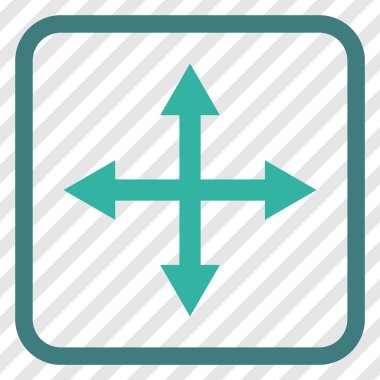 Genişletin okları vektör simgesi bir çerçeve içinde