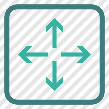 Genişletin okları vektör simgesi bir çerçeve içinde