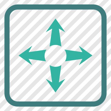 Genişletin okları vektör simgesi bir çerçeve içinde