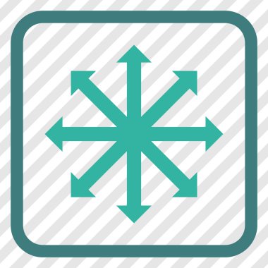 Genişletin okları vektör simgesi bir çerçeve içinde