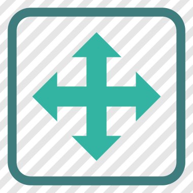 Genişletin okları vektör simgesi bir çerçeve içinde