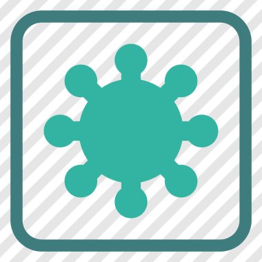 Dişli vektör simgesi bir çerçeve içinde