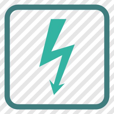 Yüksek gerilim vektör simgesi bir çerçeve içinde