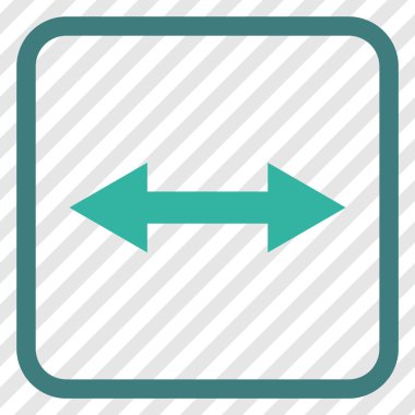 Yatay Çevir vektör simgesi bir çerçeve içinde