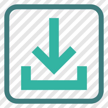 Gelen kutusu vektör simgesi bir çerçeve içinde