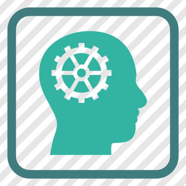 Akıl vektör simgesi bir çerçeve içinde