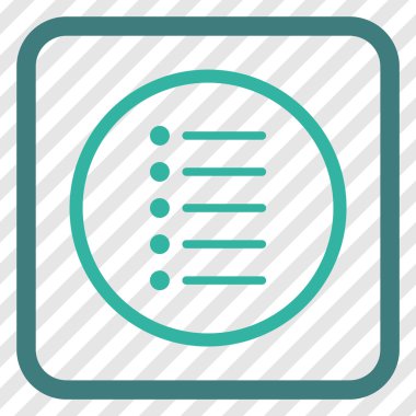 Öğeleri vektör simgesi bir çerçeve içinde