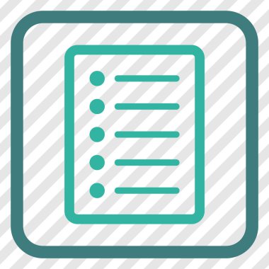 Liste sayfa vektör simgesi bir çerçeve içinde