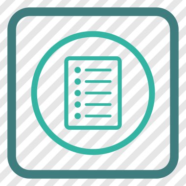 Liste sayfa vektör simgesi bir çerçeve içinde