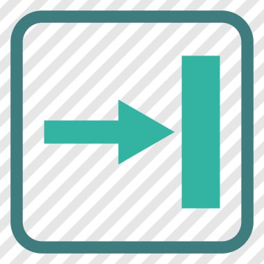 Doğru vektör simgesi bir çerçeve içinde hareket