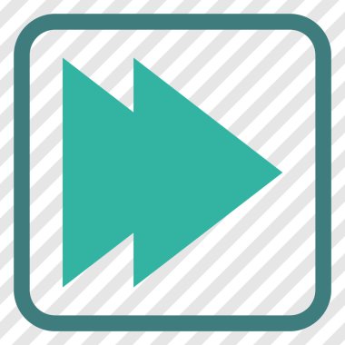 Doğru vektör simgesi bir çerçeve içinde hareket