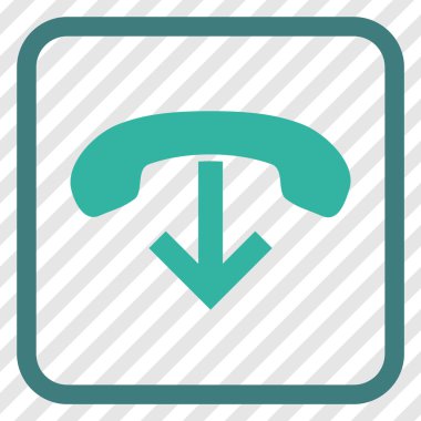 Vektör simgesi bir çerçeve içinde telefon asmak