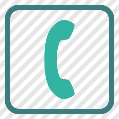 Telefon alıcı vektör simgesi bir çerçeve içinde