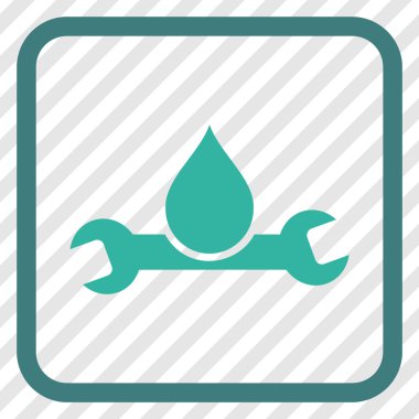 Sıhhi tesisat vektör simgesi bir çerçeve içinde