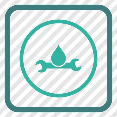 Sıhhi tesisat vektör simgesi bir çerçeve içinde