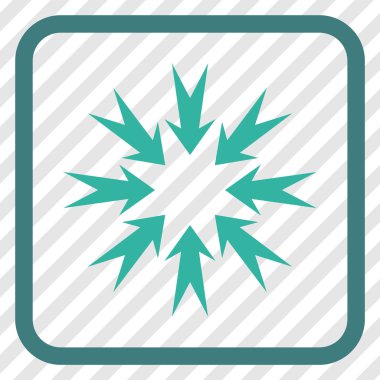 Basınç oklar bir çerçeve içinde simge vektör