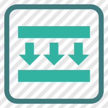 Basıncı vektör simgesi bir çerçeve içinde aşağı