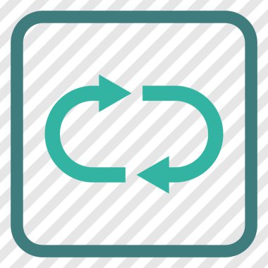 Geri dönüşüm vektör simgesi bir çerçeve içinde