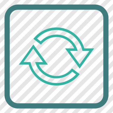 Oklar vektör simgesi bir çerçeve içinde yenileme