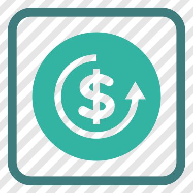 Geri ödeme vektör simgesi bir çerçeve içinde