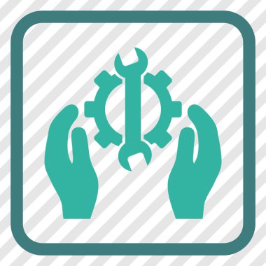 Onarım hizmeti vektör simgesi bir çerçeve içinde