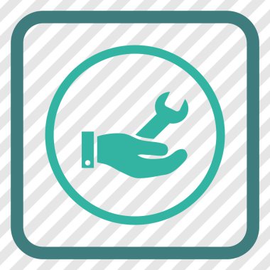 Onarım hizmeti vektör simgesi bir çerçeve içinde